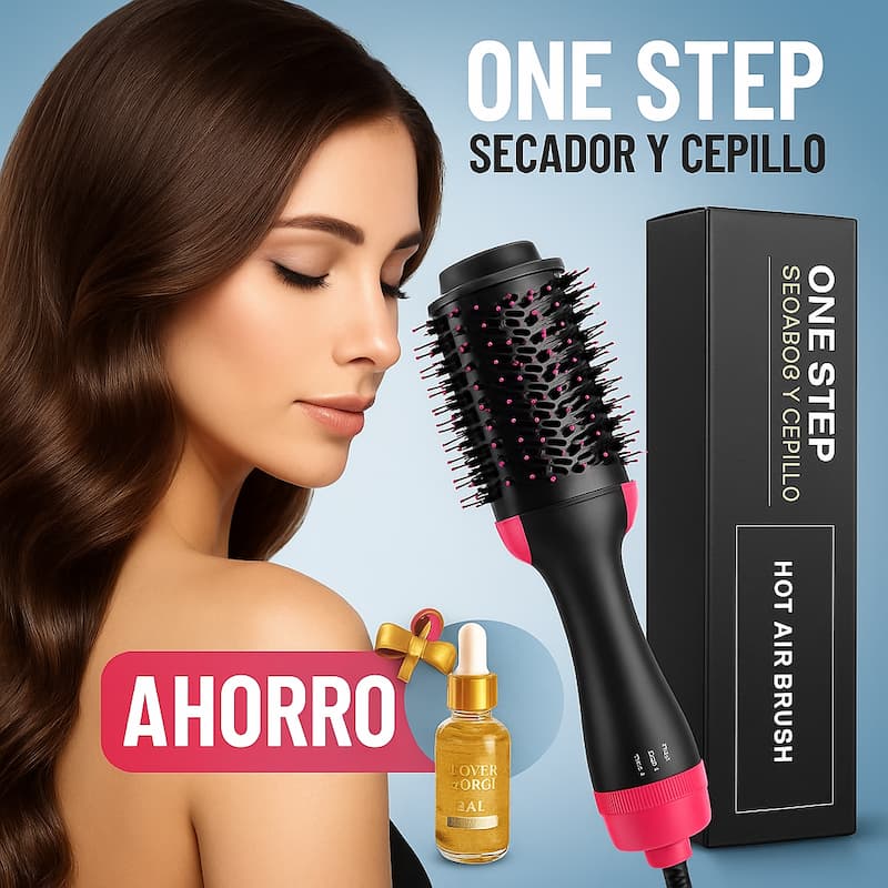 Cepillo One Step (3 en 1) + ¡Serum 24K!