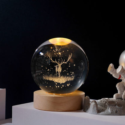 LumiSphere™ - Lámpara Esfera de Cristal 3D