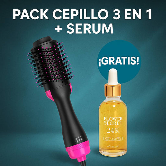 Cepillo One Step (3 en 1) + ¡Serum 24K!